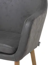 Dining Chair YORKVILLE Faux Leather Grey_1047030