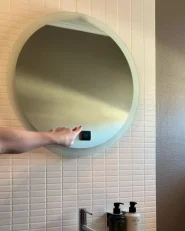 LED Bathroom Mirror VIRIAT 60 cm 80 cm Silver_1001285