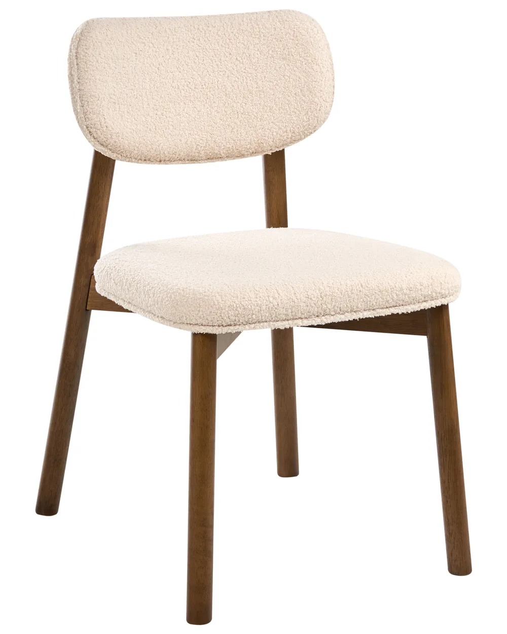 Set of 2 Dining Chairs MILLS Boucle Brown/ Light Beige_1024329