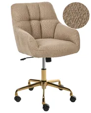 Desk Chair PALMDALE Boucle Light Brown_1073065