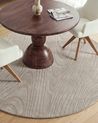 Faux Fur Rug ONTAKE Beige ø 160 cm