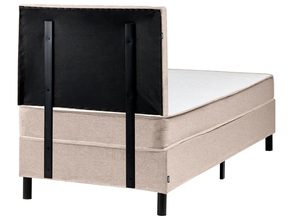 Divan Bed Fabric COUNTESS 90 x 200 cm (EU Single) Beige_1054206
