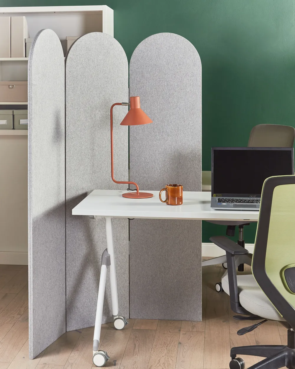 Office Divider SLIMMY 120 x 160 cm Light Grey