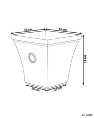 Plant Pot ELATEIA 32 cm White_760877