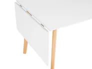 Extending Dining Table MEDIO White 120/155 cm 80 cm_808653