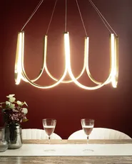 LED-kattokruunu PERQUENO metalli Kulta_919429