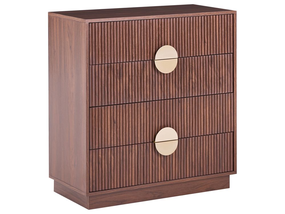 4 Drawer Chest NUMURKAH Dark Brown