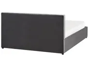Säng med förvaring BOUSSE Sammet Mörkgrå 140 x 200 cm_862586