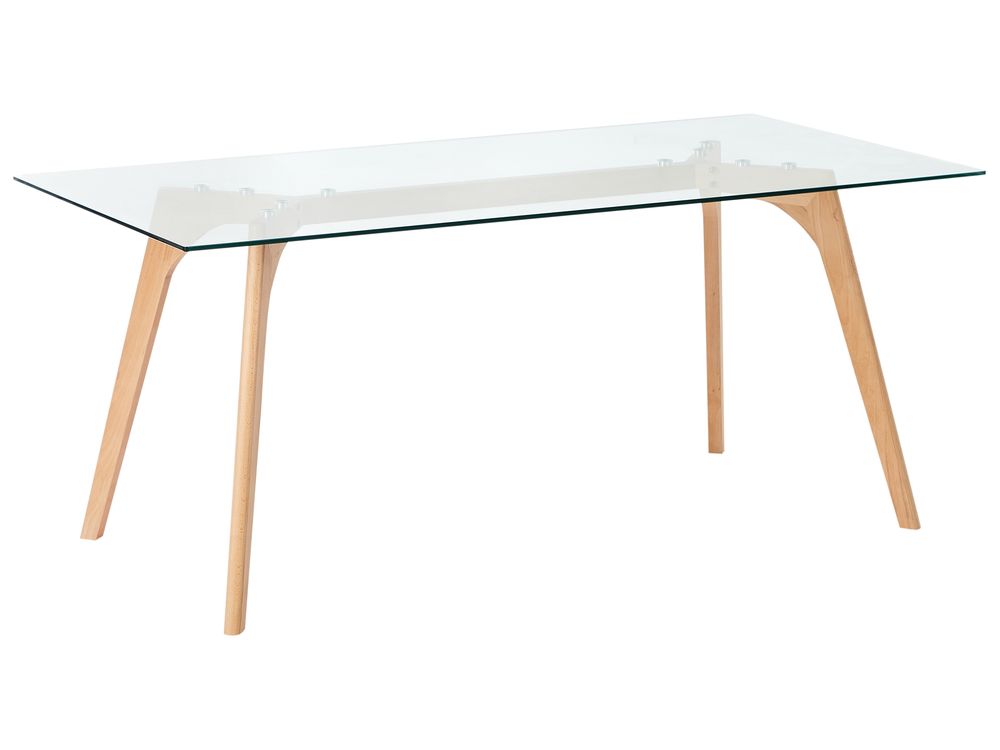 Spisebord HUDSON Gjennomsiktig 180 cm 90 cm Herdet glass