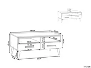 Coffee Table ALLOA with Storage Light Brown/ White_713003