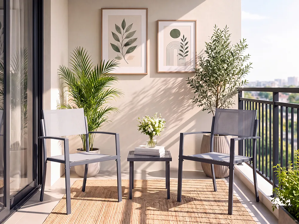 Bistro Set TAVOLETO Metal Grey_1154179