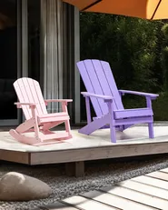 Garden Kids Rocking Chair ADIRONDACK Pastel Pink_918327