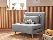 Single Sofa Bed SETTEN Fabric Light Grey_1153728