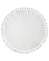 Rug MITSOBI White ø 120 cm Cotton