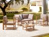 Garden Lounge Set with Table 4 Seater CERRETO Bamboo Taupe