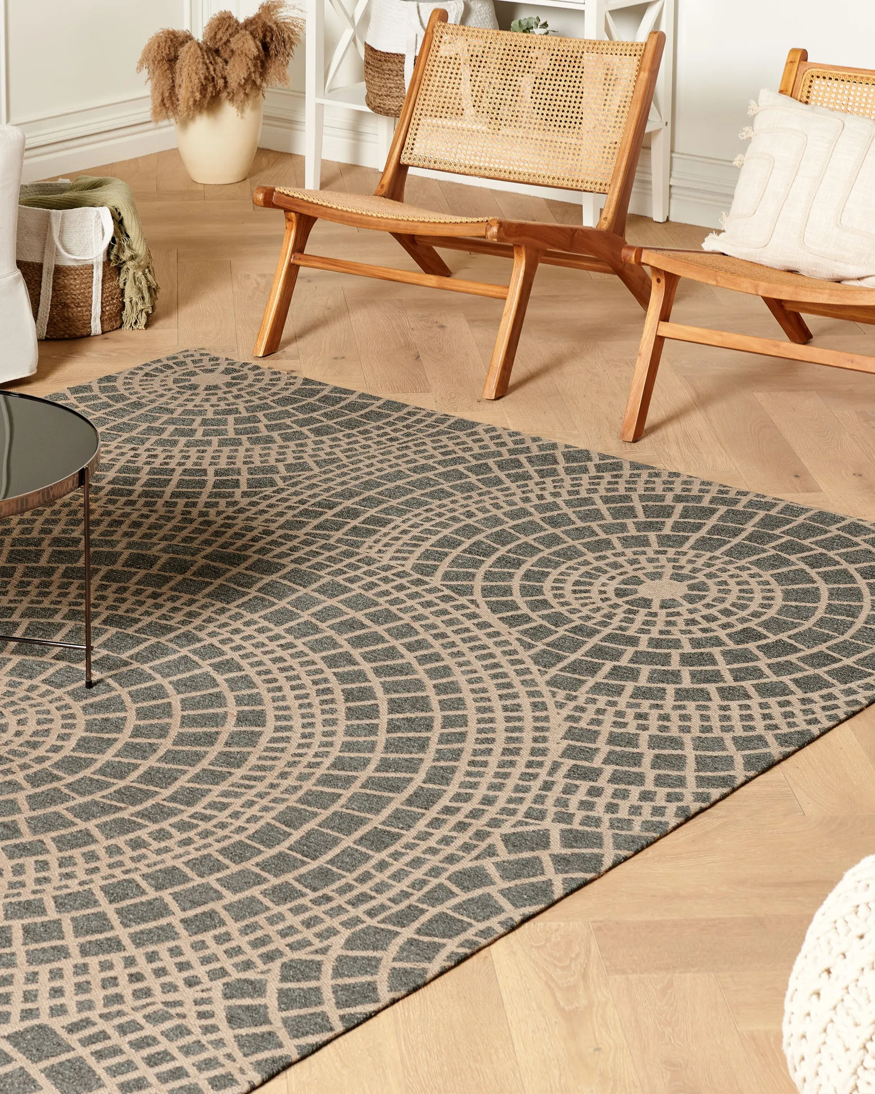 Matto ARIBA Harmaa Beige 200 x 300 cm juutti_852806