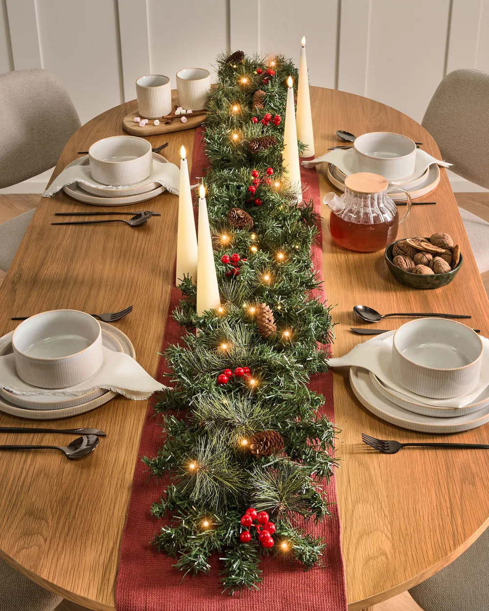 Christmas Garland LED TENALA 180 cm Green