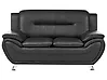 Soffa 2-sits LEIRA Konstläder Svart