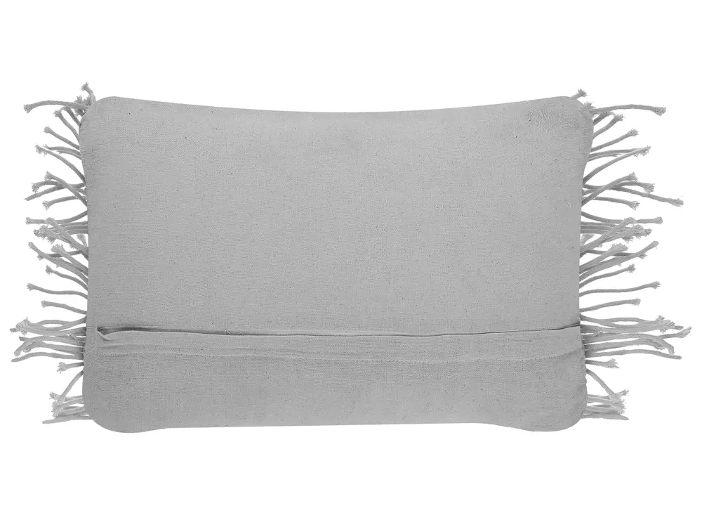 Set of 2 Decorative Cushions KIRIKKALE 30 x 45 cm Cotton Grey Geometric Pattern_769029