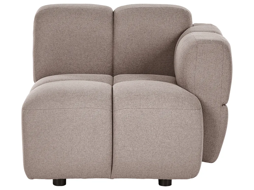 Modular Corner Sofa 4 Seater MAKSABERG Fabric Taupe Right Hand_1136539