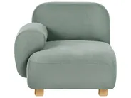 Modular Sofa 2 Seater AMLI with Ottoman Fabric Light Green_1069969