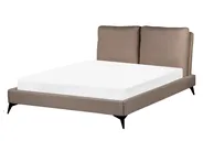 Bed Boucle MELLE 140 x 200 cm (EU Double) Brown_965688