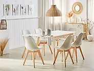 Jatkettava ruokapöytä MEDIO Valkoinen 120/155 cm 80 cm_1176595
