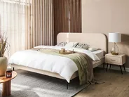 Bed Boucle FLAYAT 180 x 200 cm (EU Super King) Light Beige_882720