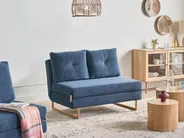Living Room Set 6 Seater JERSLEV Fabric Blue_1013758