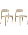 Set of 2 Dining Chairs SOMERS Beige