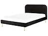 Bed Velvet FLAYAT 180 x 200 cm (EU Super King) Black