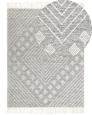 Rug SAVUR Grey 160 x 230 cm Wool_862378
