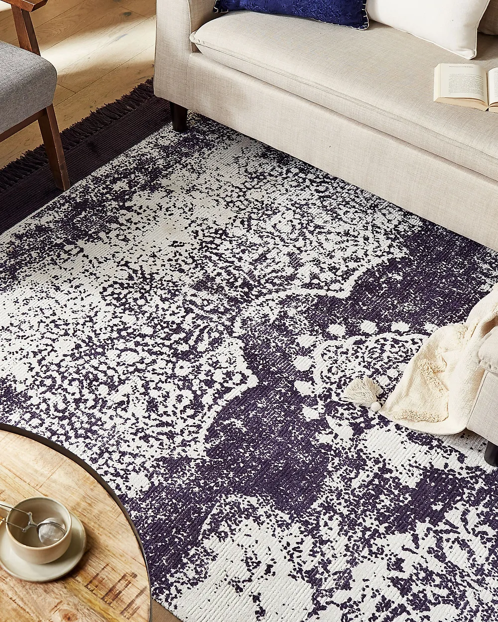 Rug AKARSU Violet 140 x 200 cm Viscose_1178633