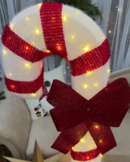 Utomhusdekoration LED ALARNI 150 cm Polkagris Röd_1033775