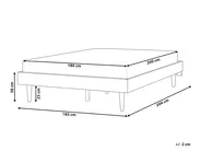 Bed with LED TOUCY 180 x 200 cm (EU Super King) Brown Ash Wood_909736