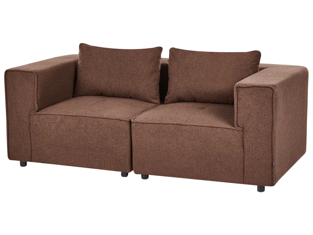Modular Sofa 2 Seater AXEBO Boucle Brown_1075799