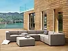 Ulkokulmasohva ja rahi 7-istuttava AREZZO modulaarinen Beige Vasen