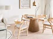 Extending Dining Table MOORE Light Ash Wood 120/160 cm 120 cm_993580