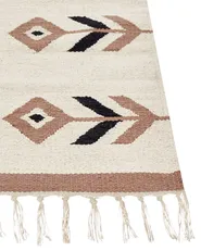 Matta NIAVAN Beige 160 x 230 cm Kelim Bomull_869874