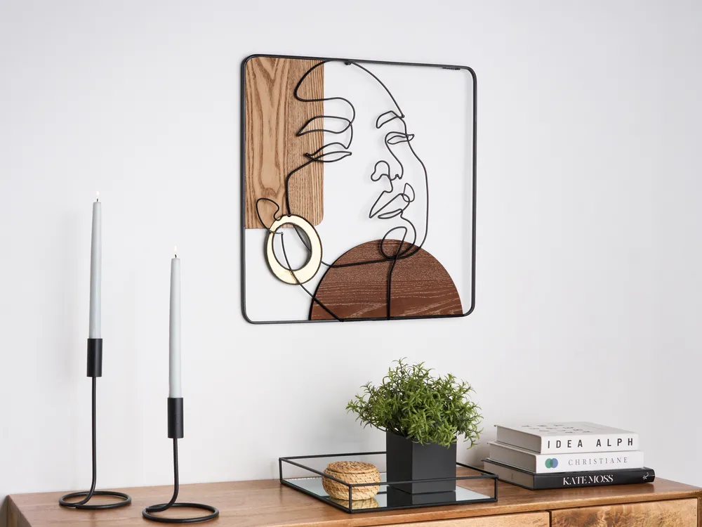 Wall Decor CALIFORNIUM Metal 50 cm Brown