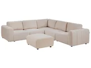 Modular Corner Sofa 5 Seater KIVVIK with Ottoman Boucle Beige Left Hand_1045826