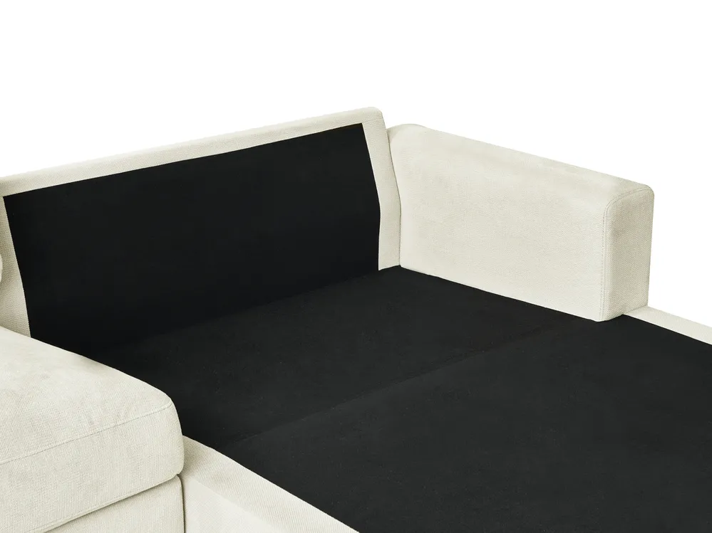 Corner Sofa 3 Seater MALOY Chenille Off-White Left Hand_985209