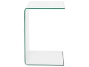 Side Table LOURDES Tempered Glass Transparent_751302