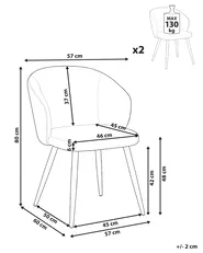 Set med 2 matstolar MOUNDVILLE Off-White_1055279