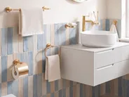 6-Piece Bathroom Hardware Set ZARUMA with Towel Bars and Hooks Gold_989516