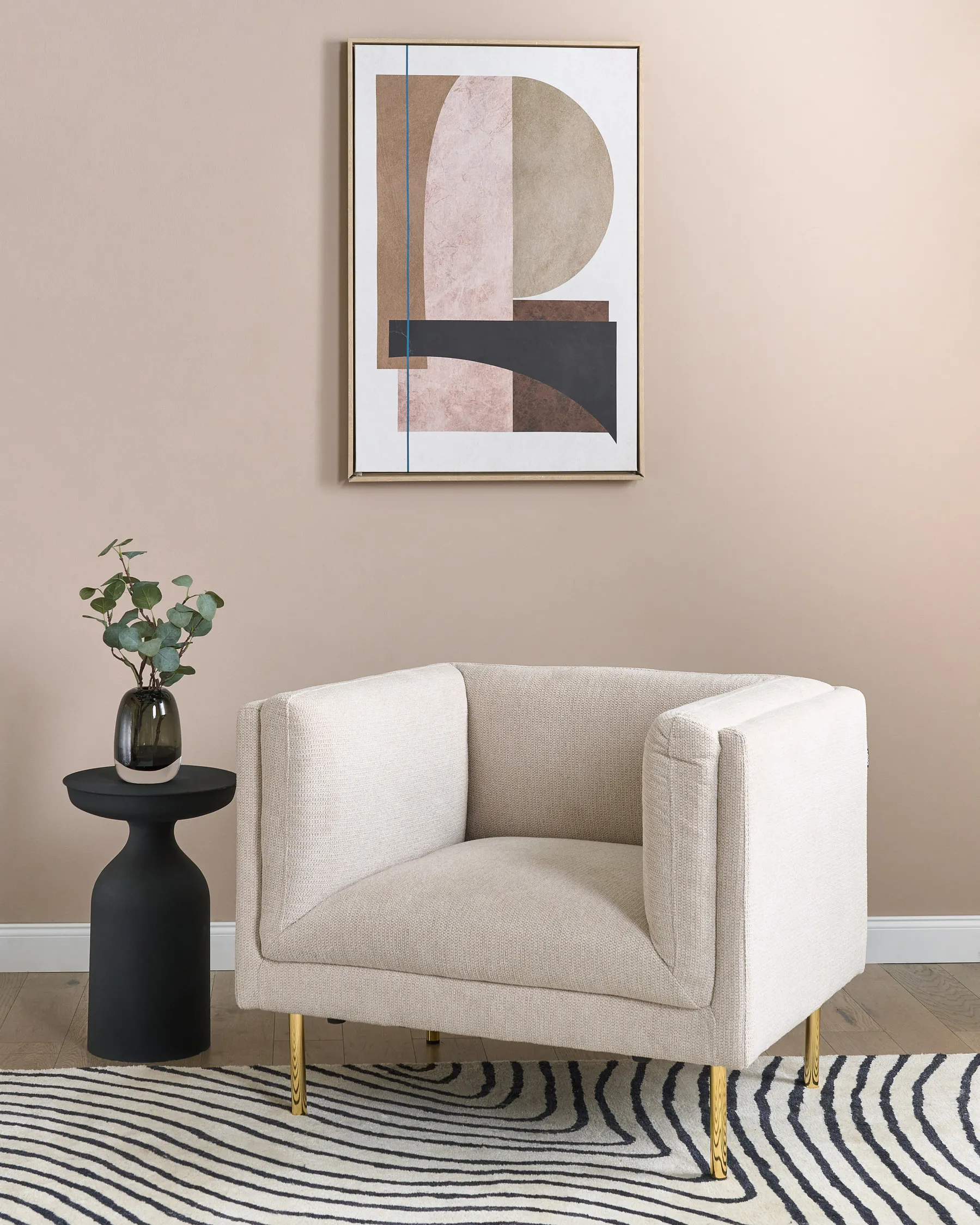Armchair MOEN Fabric Light Beige_913251