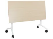 Hopfällbart skrivbord CAVI 120 cm 60 cm med hjul Ljusbrun_922122