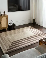 Rug SARAI Beige 160 x 230 cm Viscose_1036900