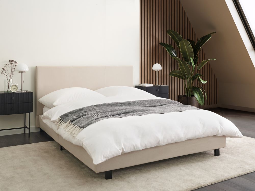 Bed Fabric ALBI 140 x 200 cm (EU Double) Beige