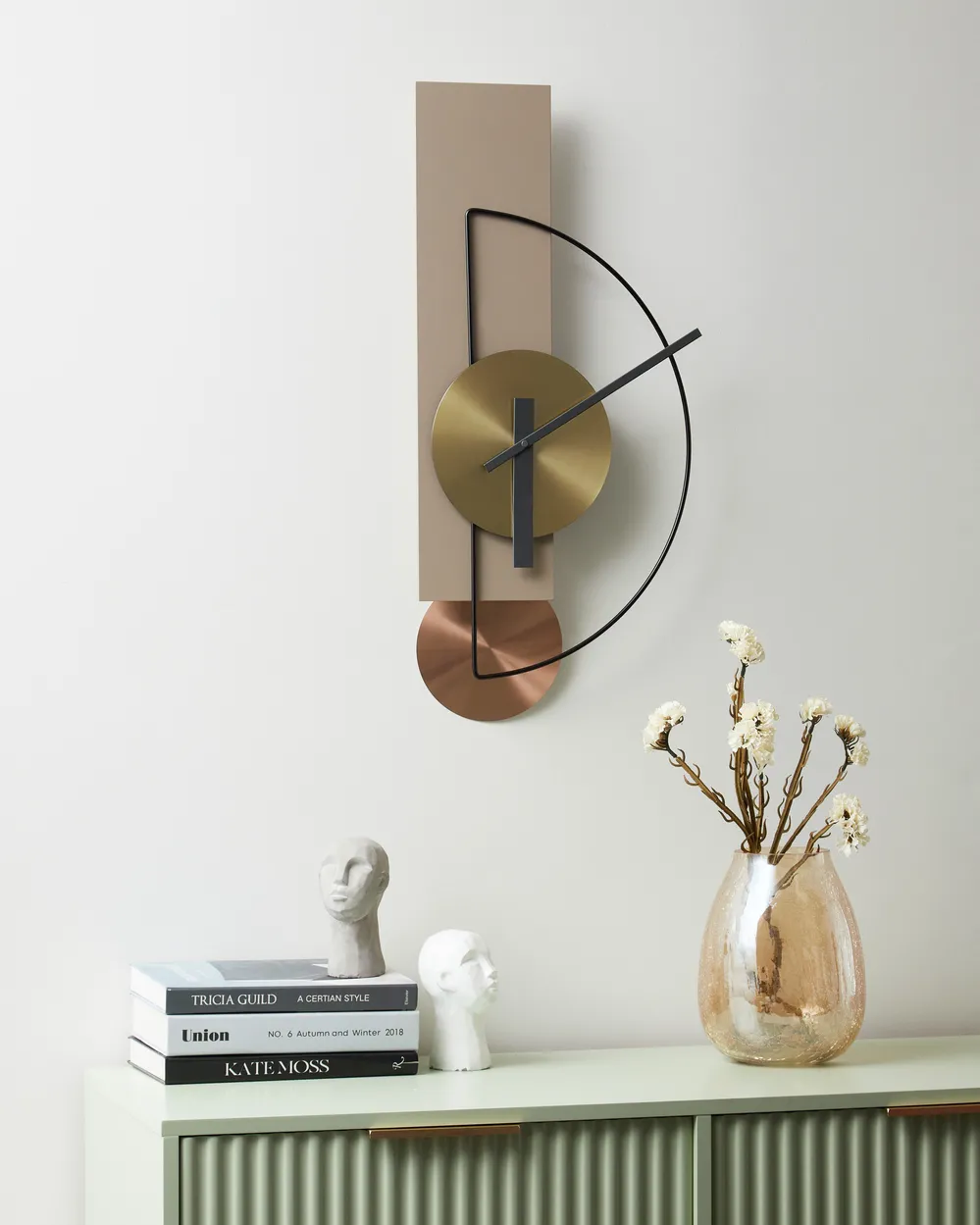 Wall Clock CEVINS 31 cm Metal Beige
